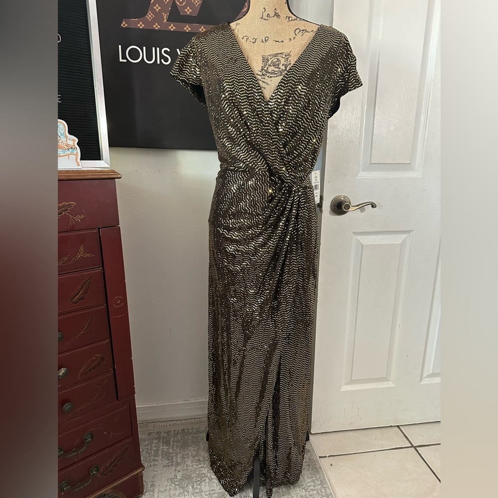 🆕JM Studio by John Meyer Gold/Black Evening Dress